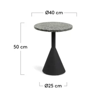 Mesa auxiliar Vegas de terrazo 40 cm