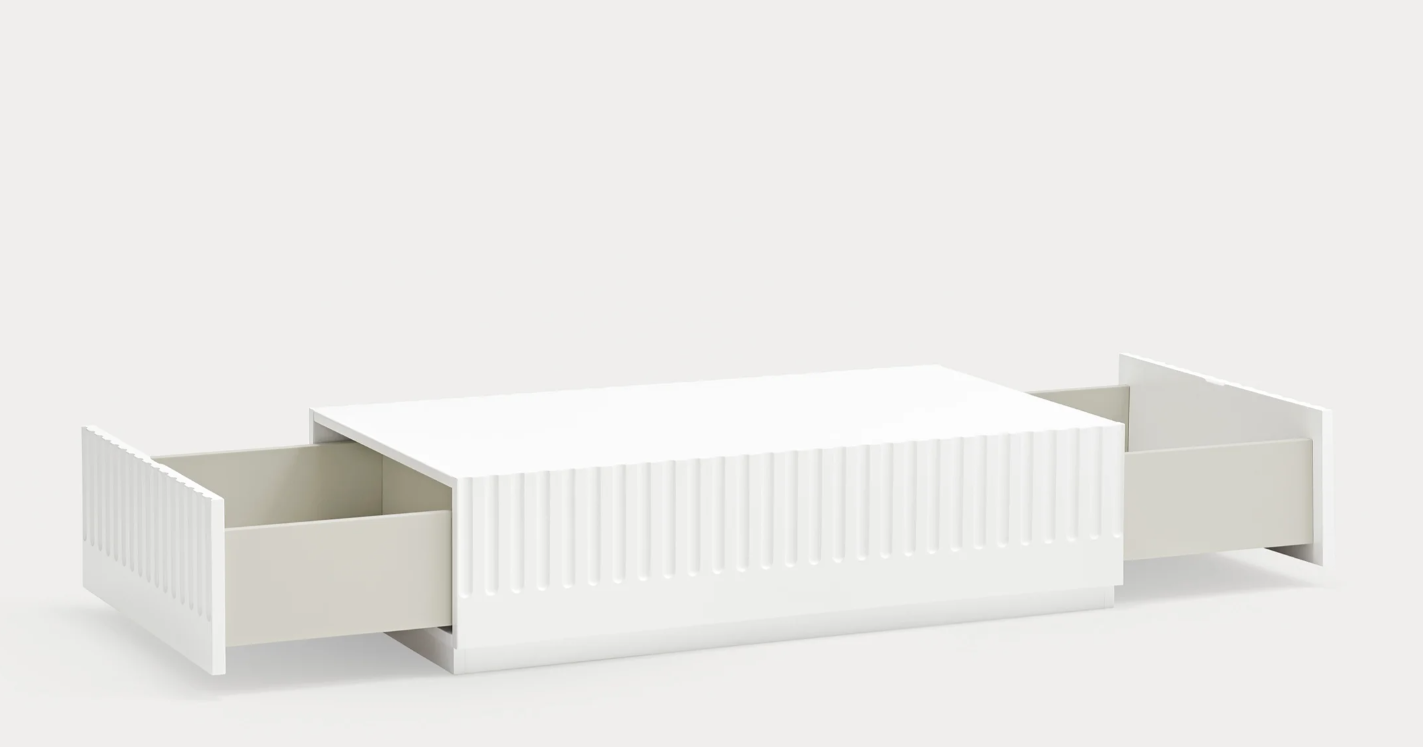 Mesa de centro Doric blanco mate 110x60cm