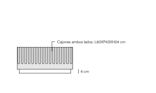 Mesa de centro Doric negro mate 110x60cm