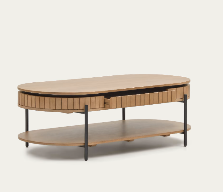 Mesa de centro London madera maciza de mango 130x65cm