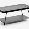 Mesa de centro Alexa cristal gris ahumado 90x45cm