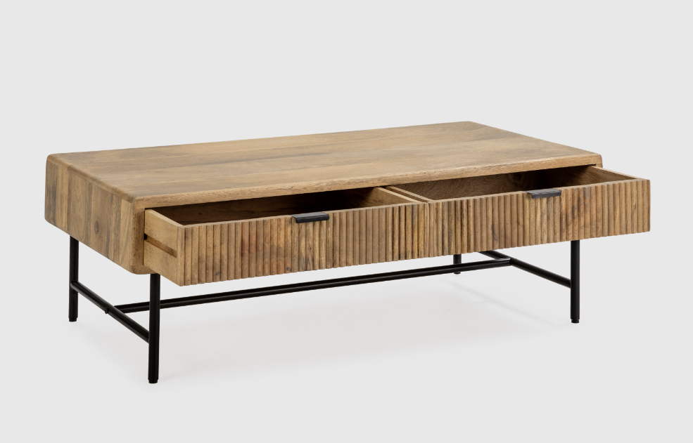 Mesa de centro artesanal Mundara madera mango 120cm