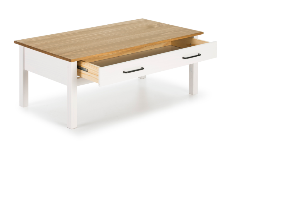 Mesa centro Miranda madera blanco 100 cm