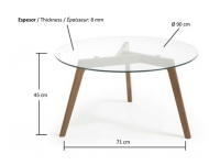 Mesa centro norway roble cristal 90cm