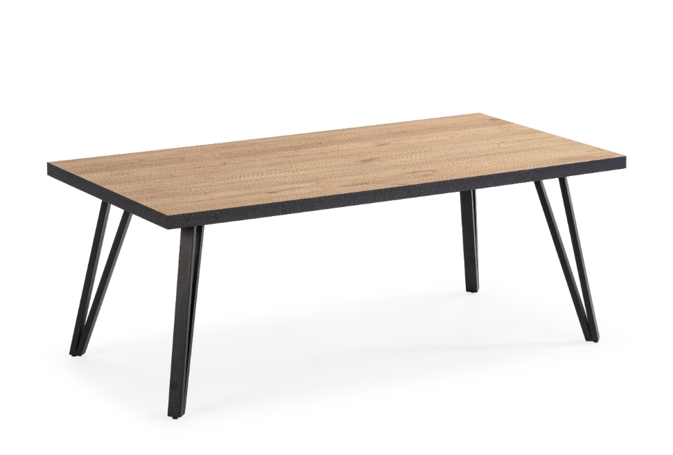 Mesa de centro Sindi natural canto bocamina 120x60 cm