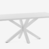 Mesa Ikon new blanco patas de acero blanco 160x100 cm