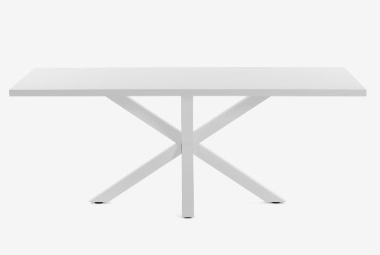 Mesa Ikon new blanco patas de acero blanco 160x100 cm