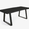 Mesa de comedor wave madera acacia negro metal 180x90cm