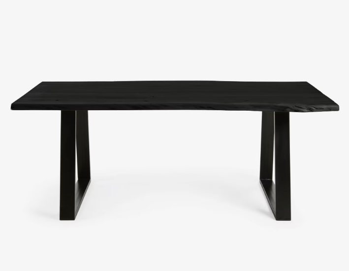 Mesa de comedor wave madera acacia negro metal 220x100cm