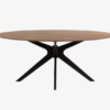 Mesa de comedor Lancome chapa natural de nogal 180x110cm