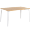 Mesa de comedor Stacy madera roble blanco 140x90cm