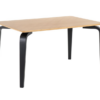 Mesa de comedor Stacy madera roble negro 140x90cm