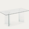 Mesa de comedor cristal transparente ghost 180x90 cm