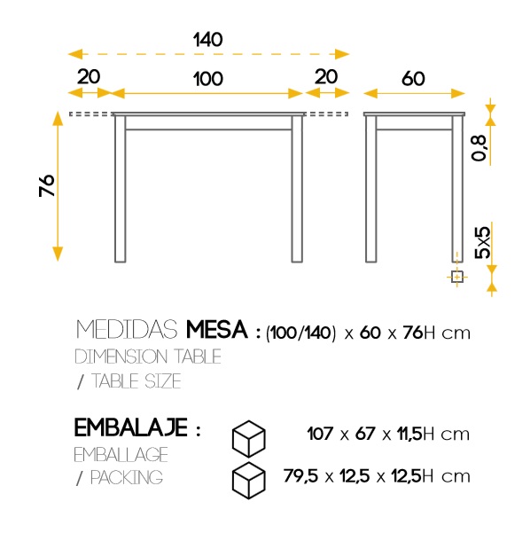 ﻿Conjunto de cocina mimes negro mesa extensible cristal