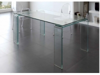 Mesa de comedor cristal transparente 160X90