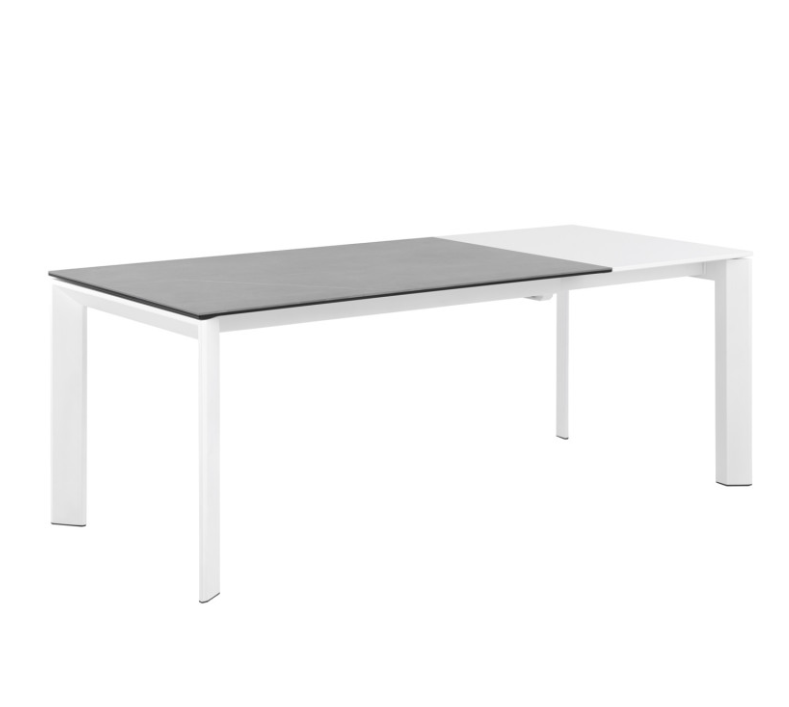 Mesa extensible Lisa tapa porcelánico gris 140/200x90 cm