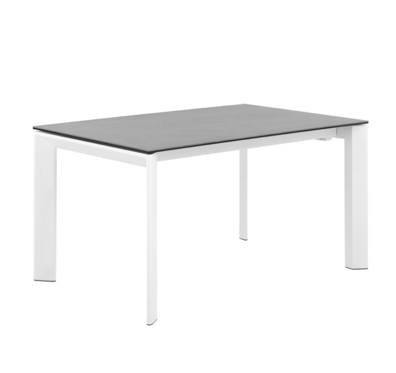 Mesa extensible Lisa tapa porcelánico gris 140/200x90 cm