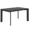 Mesa extensible Lisa porcelánico negro 140/200x90 cm