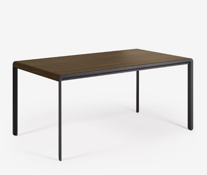 Mesa extensible Aaron de nogal 160-200x90cm