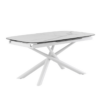 Mesa extensible Ness mármol blanco 160/220 cm