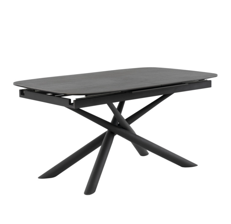 Mesa extensible Ness mármol negro 160/220 cm