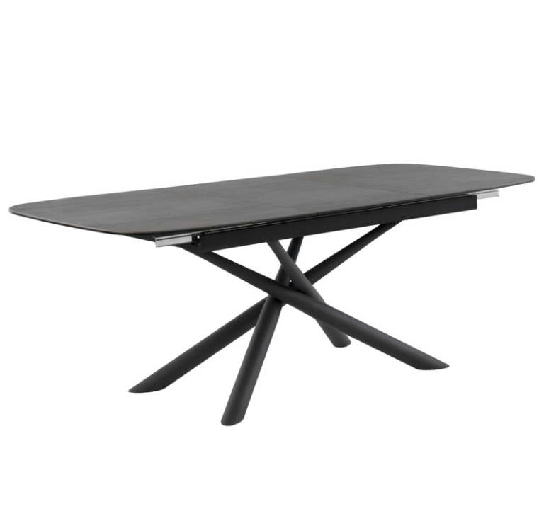 Mesa extensible Ness mármol negro 160/220 cm