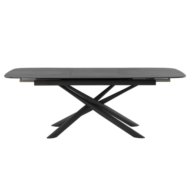 Mesa extensible Ness mármol negro 160/220 cm