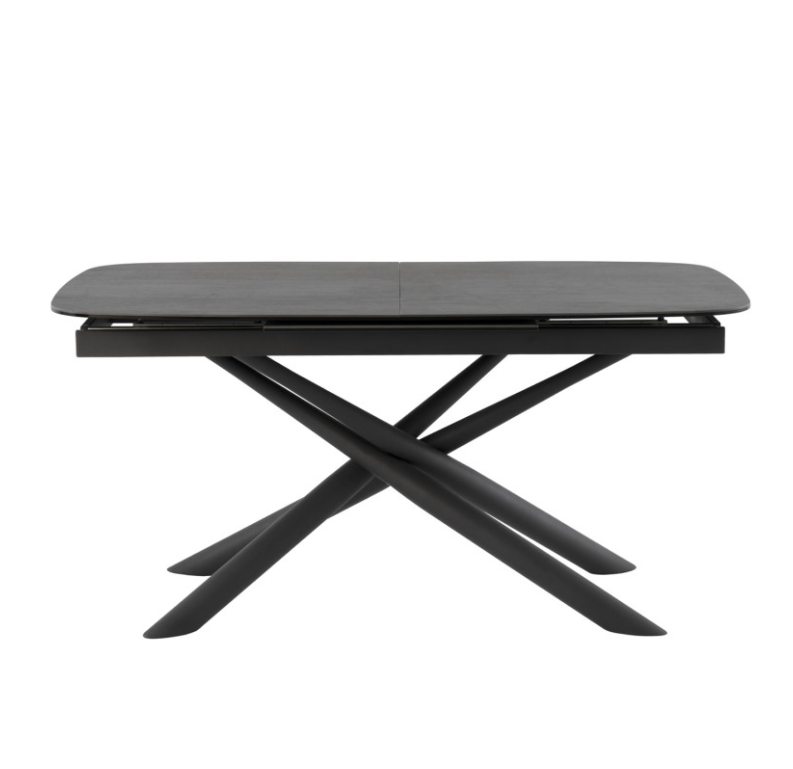 Mesa extensible Ness mármol negro 160/220 cm