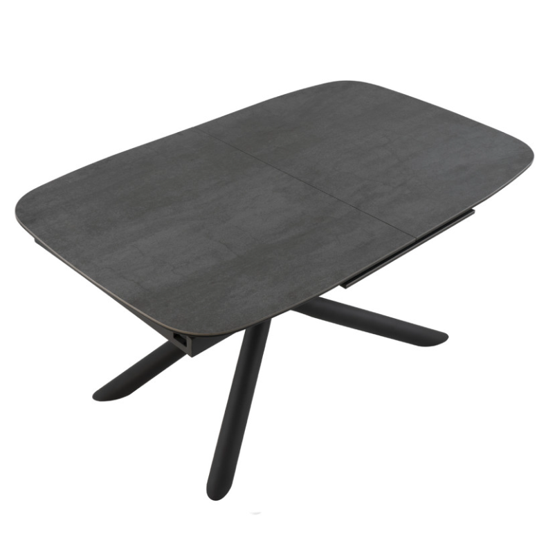 Mesa extensible Ness mármol negro 160/220 cm