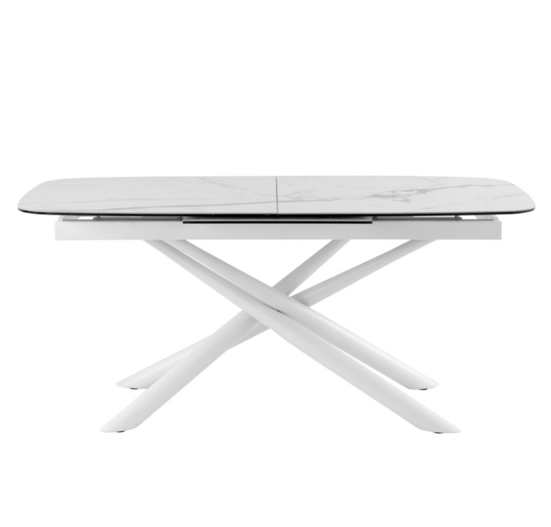 Mesa extensible Ness mármol blanco 180 cm