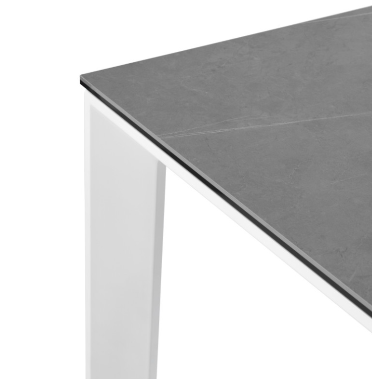 Mesa extensible Tamara tapa porcelánico gris 160/240x90 cm