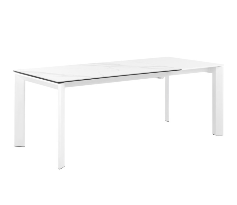 Mesa extensible Tamara tapa porcelánico mármol creta 160/240x90 cm