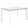 Mesa extensible Lisa tapa porcelánico mármol creta 140/200x90 cm