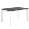 Mesa extensible Tamara tapa porcelánico negro sahara 160/240x90 cm