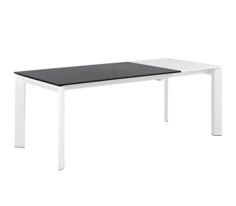 Mesa extensible Tamara tapa porcelánico negro sahara 160/240x90 cm