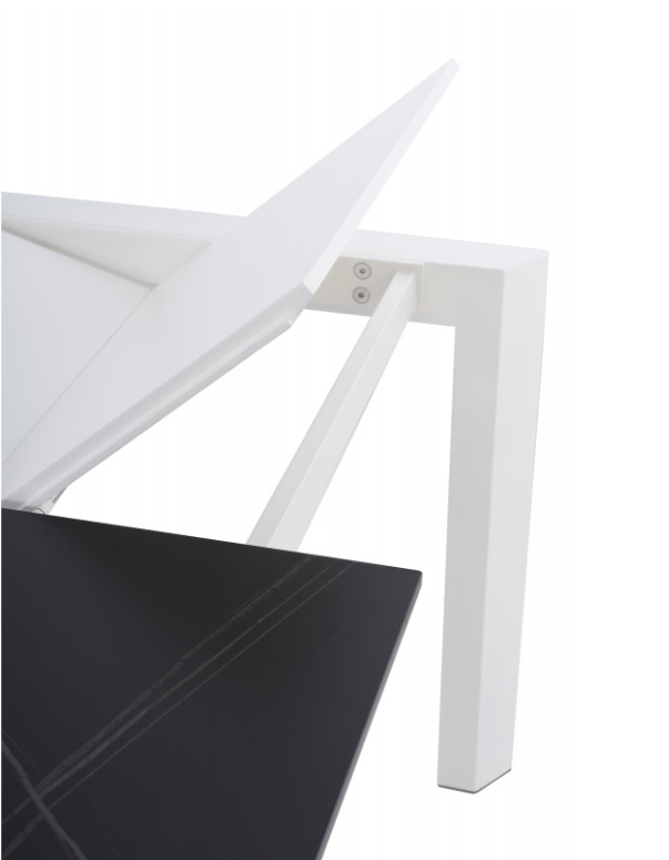 Mesa extensible Tamara tapa porcelánico negro sahara 160/240x90 cm