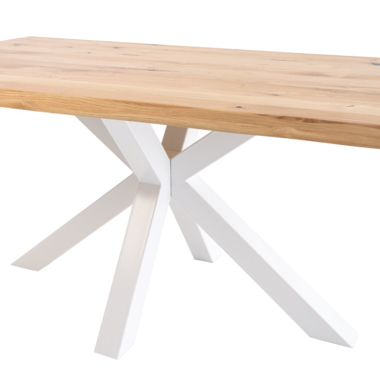 Mesa de comedor Grace madera de roble blanco 220 cm