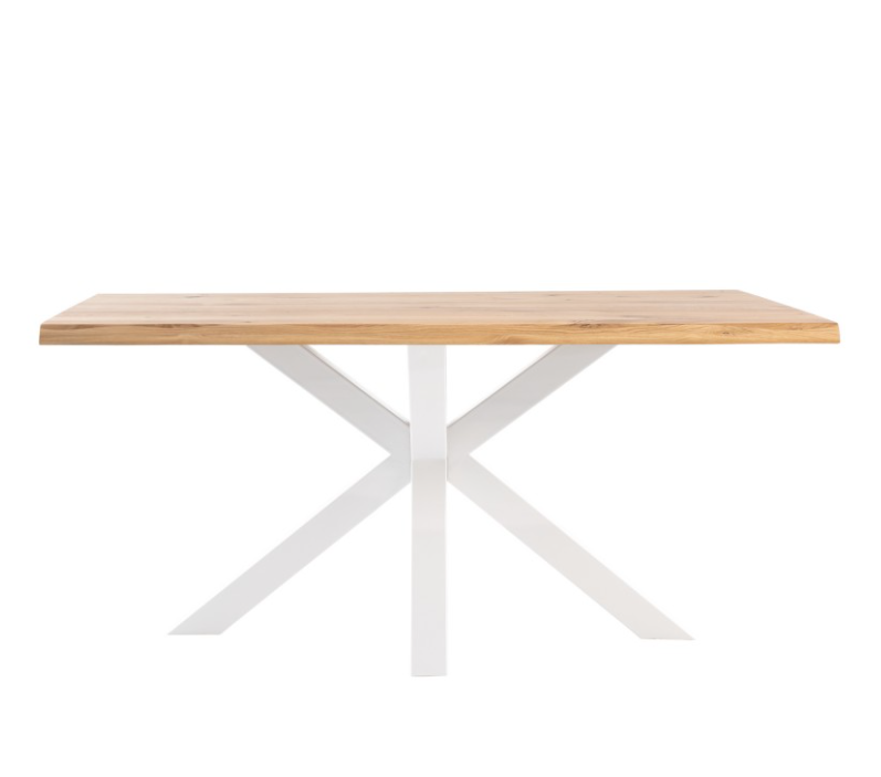 Mesa de comedor Grace madera de roble blanco 160 cm