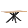 Mesa de comedor Grace madera de roble negro 180 cm