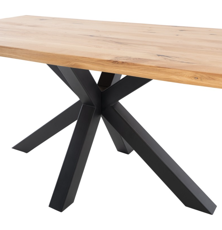 Mesa de comedor Grace madera de roble negro 220 cm