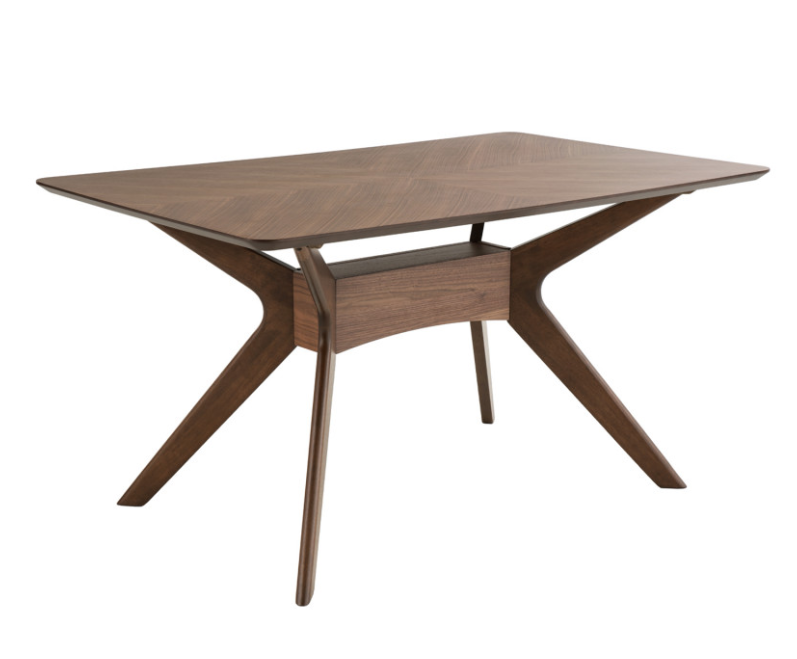 Mesa Helga de madera nogal 140 cm