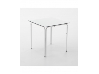 Mesa inox tablero compacto blanco apilable