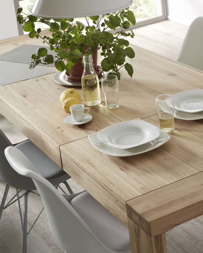 Mesa extensible Luca chapa de roble natural 180(230)x90cm