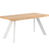 Mesa de comedor Lucia madera roble blanco 140 cm