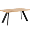 Mesa de comedor Lucia madera roble negro 160 cm