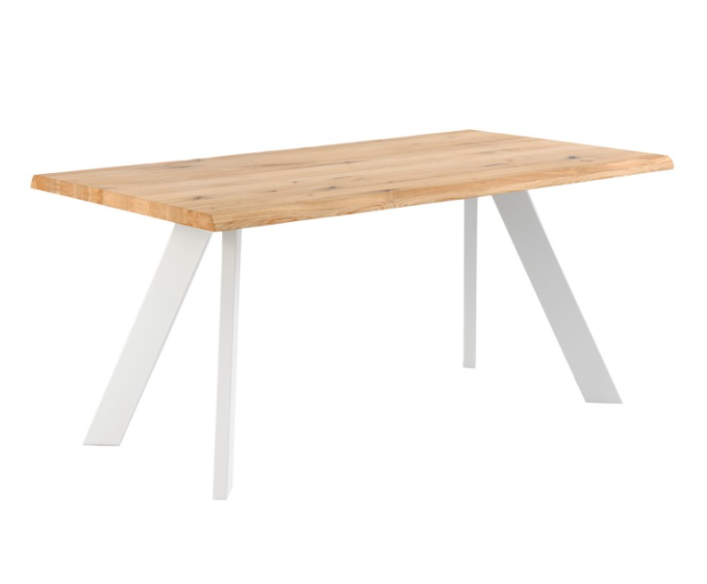 Mesa de comedor Lucia madera roble blanco 180 cm