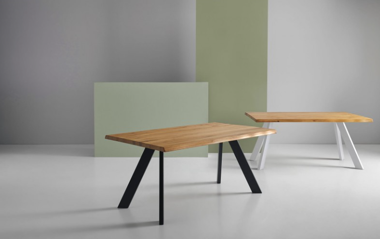 Mesa de comedor Lucia madera roble negro 160 cm