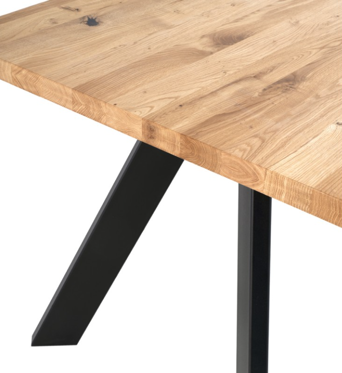 Mesa de comedor Lucia madera roble negro 180 cm