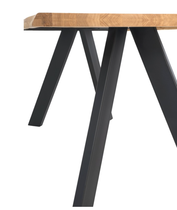 Mesa de comedor Lucia madera roble negro 160 cm