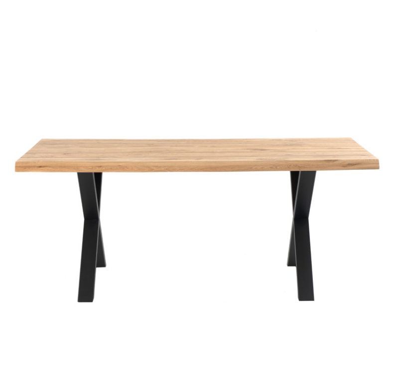 Mesa de comedor Corine madera de roble negro 200 cm